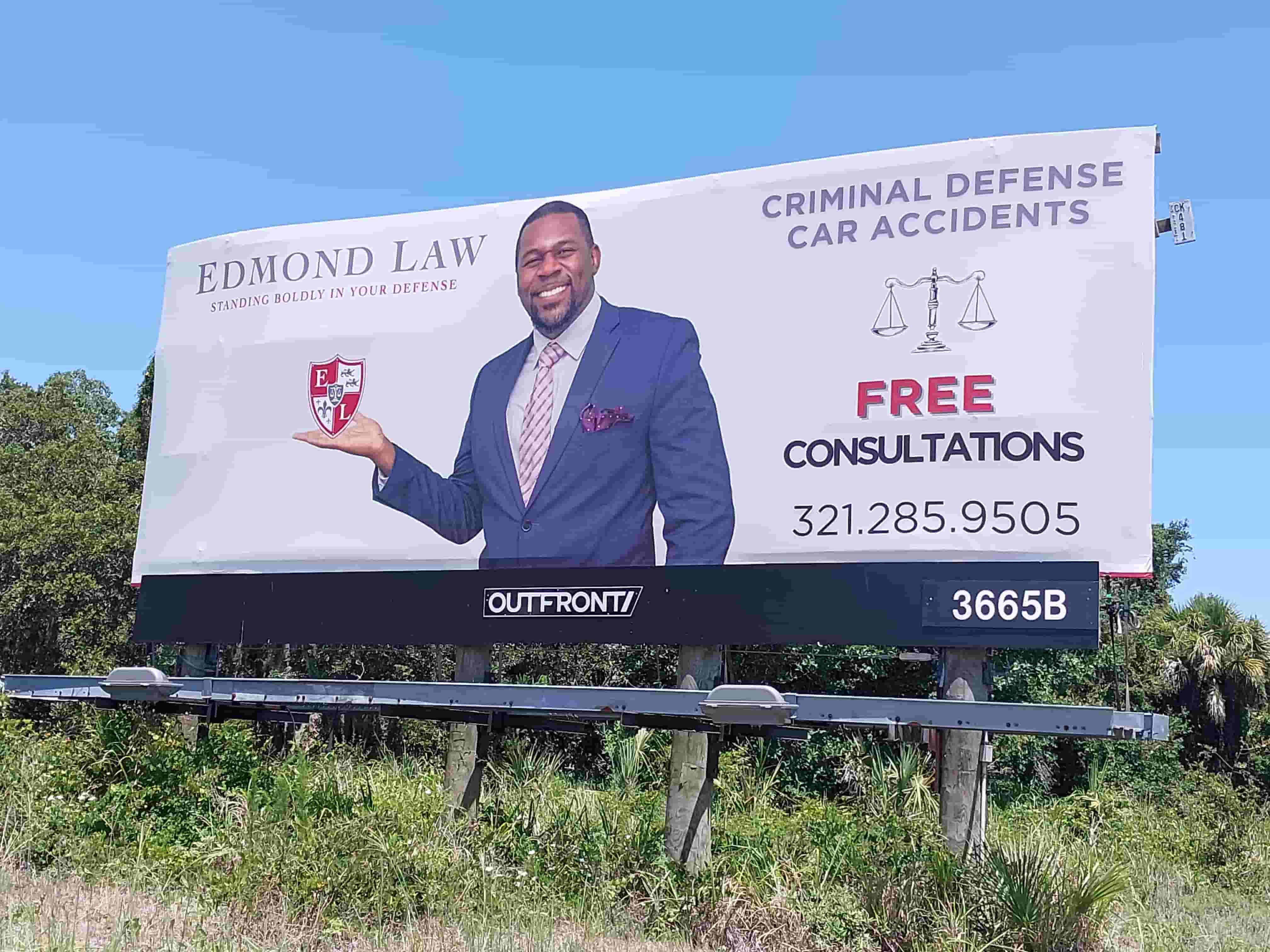 Criminal defense lawyer billboard in Orlando, Florida