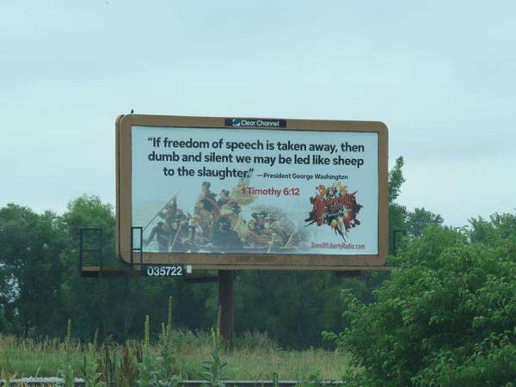 Photo of a billboard in Howard Lake