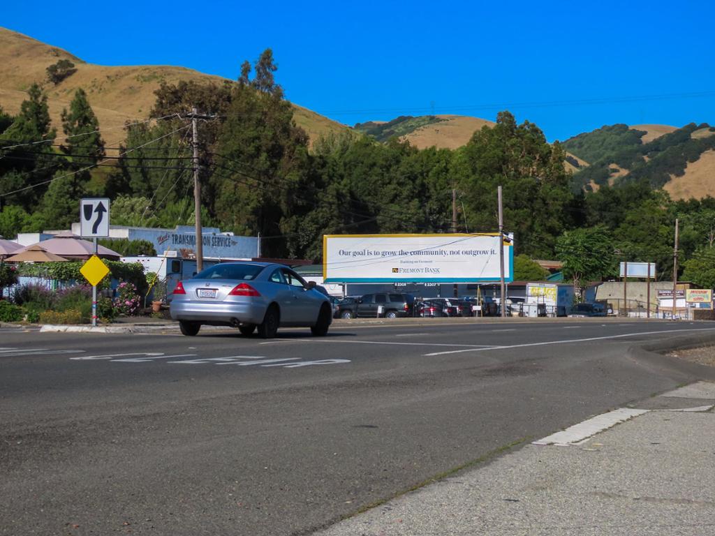 Photo of a billboard in Sunol