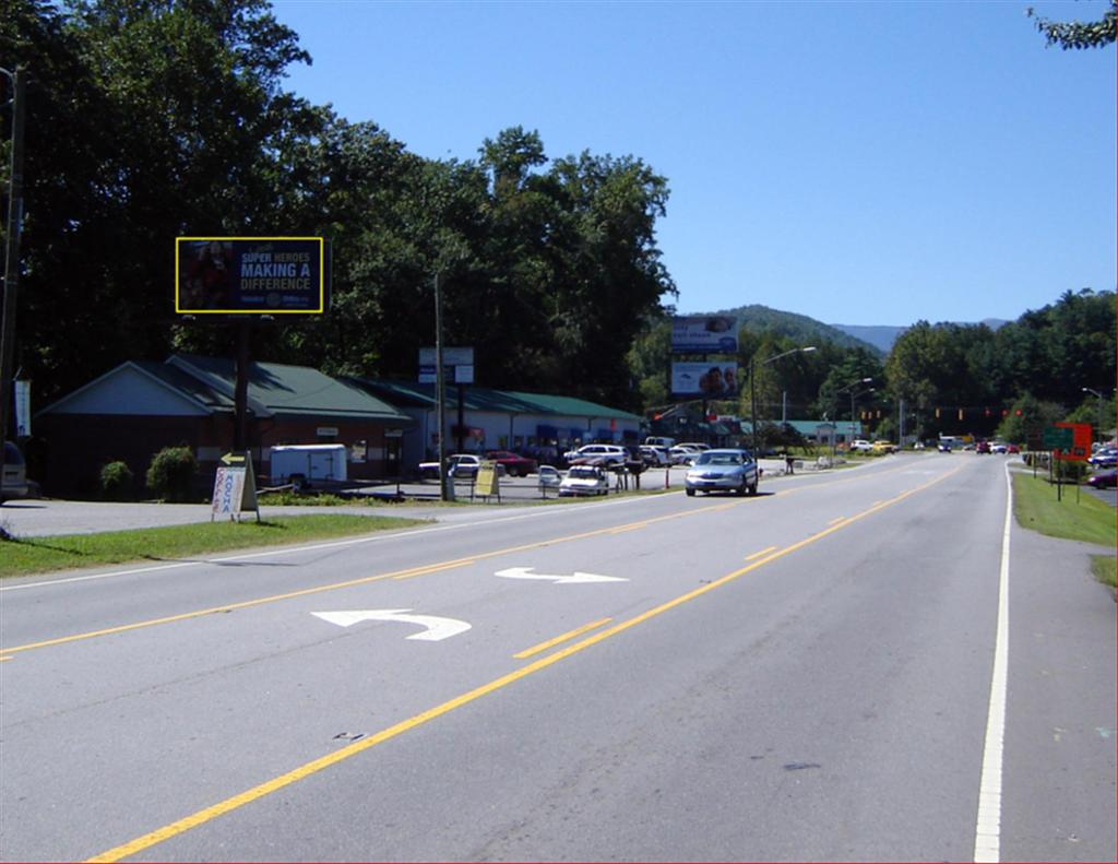 Photo of a billboard in Pisgah Forest