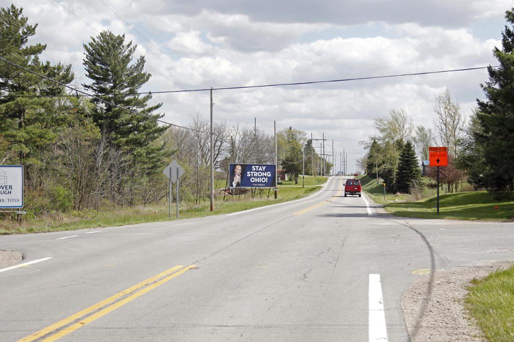 Photo of a billboard in New London