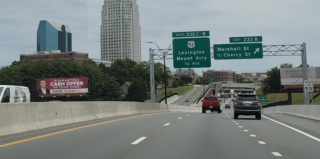 Photo of an outdoor ad in Winston Salem