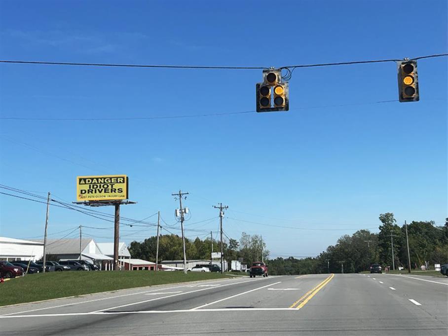 Photo of a billboard in Palmyra