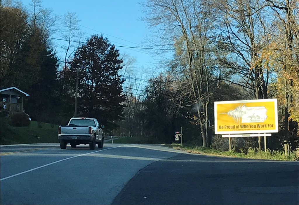 Photo of a billboard in Big Run