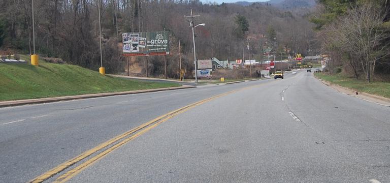 Photo of a billboard in Bryson City