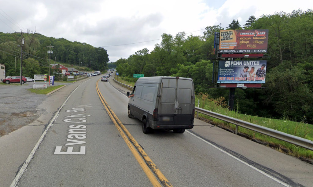 Photo of a billboard in Evans City